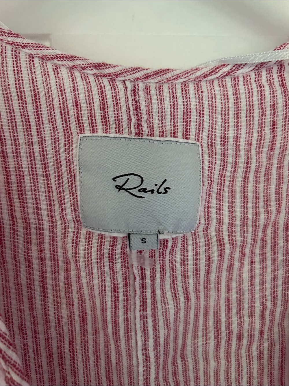 Rails Pink & White Striped Tie-Front Crop Top - Picture 2 of 2